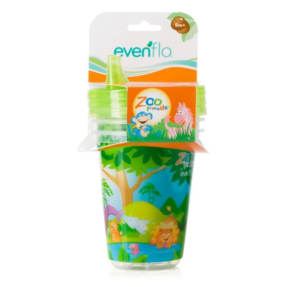 EVENFLO FEEDING Zoo Friends Convenience Sippy Cups, 3 pack - Picture 3 of 3